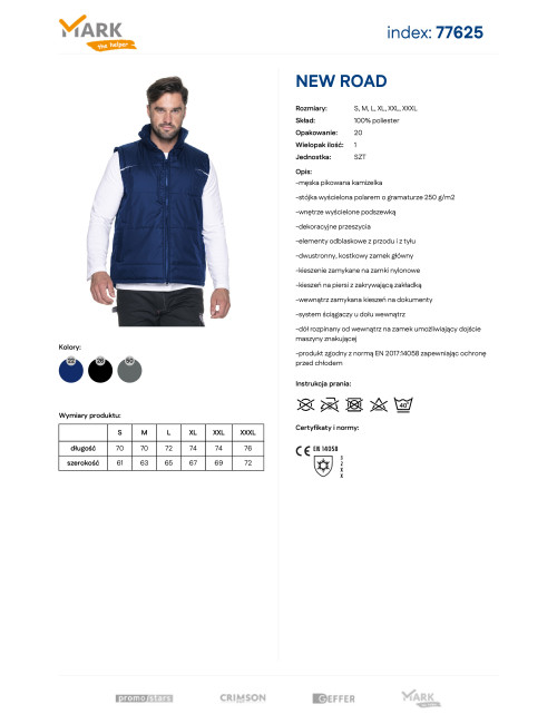 Mark The Helper New Road Men's Vest Navy Blue