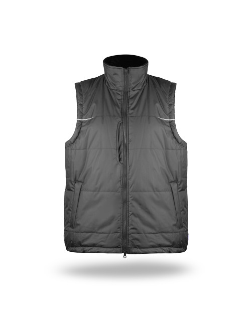MARK THE HELPER Herrenweste NEW ROAD GREY mit aufgesticktem DTG-Logo