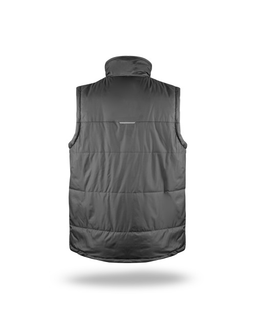 MARK THE HELPER Herrenweste NEW ROAD GREY mit aufgesticktem DTG-Logo