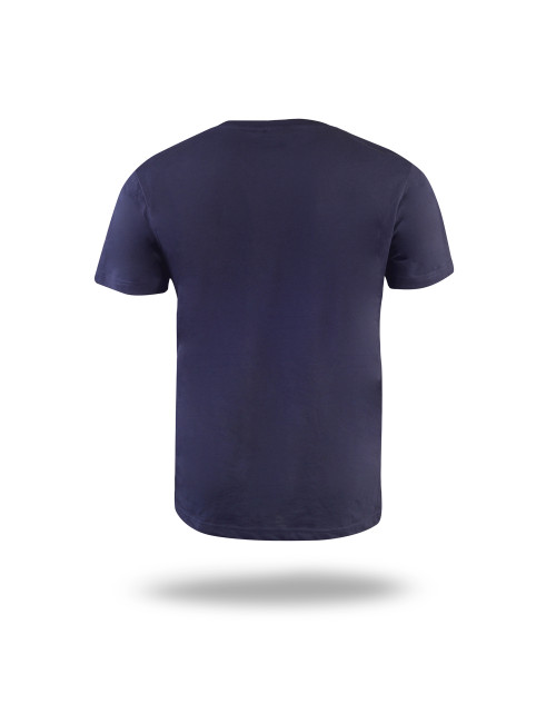 MARK THE HELPER MEN`S T-SHIRT WORKER NAVY screen print logo