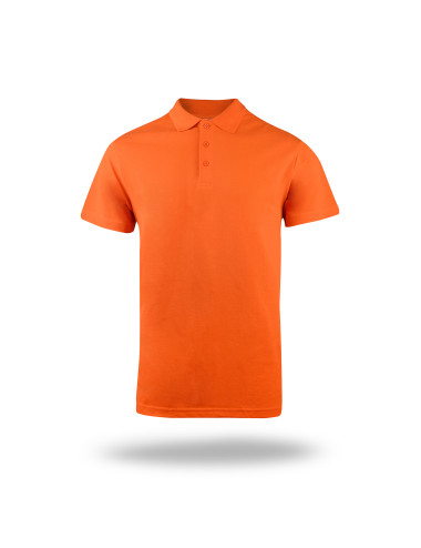 MARK THE HELPHER HERREN POLO WORKER ORANGE Stickerei-Siebdruck-Logo