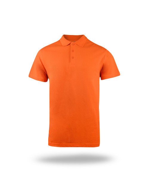 MARK THE HELPHER HERREN POLO WORKER ORANGE Stickerei-Siebdruck-Logo