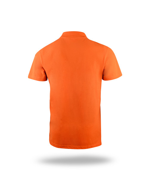 MARK THE HELPHER POLO MEN`S WORKER ORANGE embroidery silkscreen logo