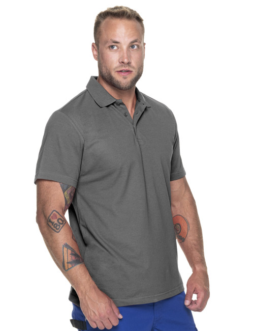 MARK THE HELPHER POLO MEN`S WORKER GRAY embroidery screen print logo