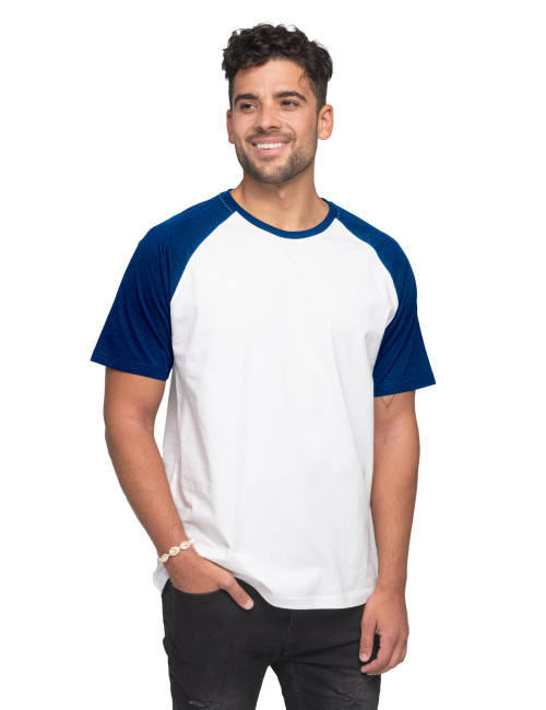Herren-T-Shirt Promostars Cruise Weiß/Marineblau
