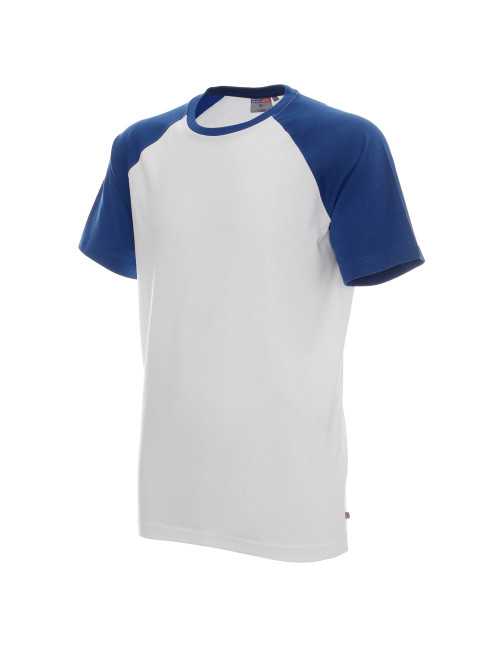 Promostars men`s t-shirt CRUISE WHITE/CORNFLOWER dtf dtg embroidery silkscreen