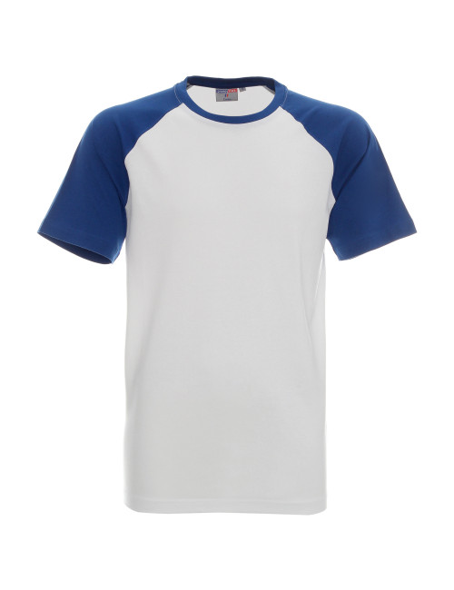 Promostars men`s t-shirt CRUISE WHITE/CORNFLOWER dtf dtg embroidery silkscreen