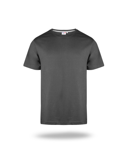 Promostars Herren-T-Shirt PREMIUM GRAU unter dem Firmenlogo, Stickdruck