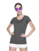 Promostars women`s t-shirt LADIES` PREMIUM GRAY with embroidery print