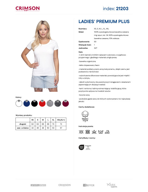 Damen T-Shirt Promostars Ladies' Premium Plus Weiß