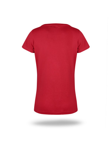 Crimson cut koszulka damska LADIES' PREMIUM PLUS CZERWONY z nadrukiem