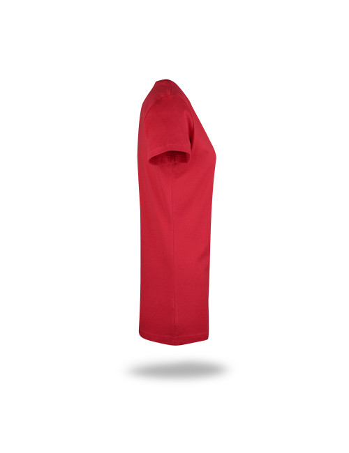 Purpur geschnittenes Damen-T-Shirt LADIES` PREMIUM PLUS RED mit Aufdruck