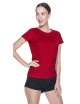 Purpur geschnittenes Damen-T-Shirt LADIES` PREMIUM PLUS RED mit Aufdruck