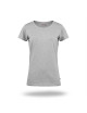 Purpur geschnittenes Damen-T-Shirt LADIES` PREMIUM PLUS HELLGRAU MELANGE