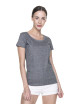 Purpur geschnittenes Damen-T-Shirt LADIES` PREMIUM PLUS PEPPER mit Logo-Stickerei