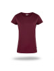 Purpur geschnittenes Damen-T-Shirt LADIES` PREMIUM PLUS RED WINE mit Logo