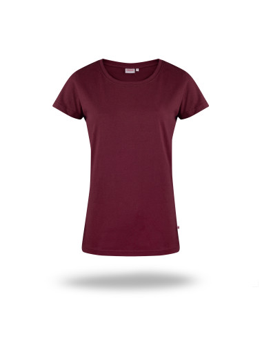 Crimson cut women`s t-shirt LADIES` PREMIUM PLUS RED WINE with logo