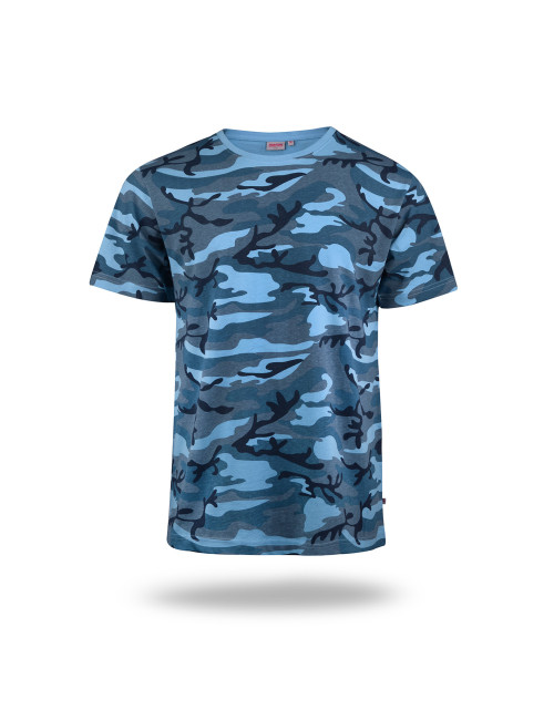 Herren-T-Shirt Promostars CAMO blaues Camouflage