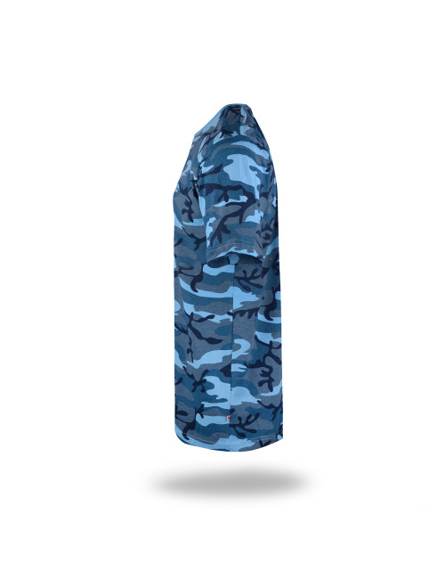 Promostars CAMO Men's T-Shirt Blue Camouflage