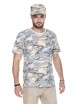 Crimson cut men`s t-shirt CAMO JASNY CAMO military embroidery print