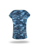 Damen T-Shirt Promostars Camo Lady Blau-Muster