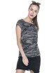 Damen-Camouflage-T-Shirt Lady, grau-Camouflage, Promostars/Crimson CUT
