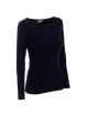 Purpur geschnittenes Damen-T-Shirt LADIES` VOYAGE PLUS NAVY BLUE mit Logo-Stickerei