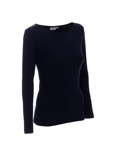 Purpur geschnittenes Damen-T-Shirt LADIES` VOYAGE PLUS NAVY BLUE mit Logo-Stickerei