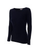 Purpur geschnittenes Damen-T-Shirt LADIES` VOYAGE PLUS NAVY BLUE mit Logo-Stickerei