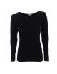 Crimson cut women`s t-shirt LADIES` VOYAGE PLUS BLACK with logo for companies