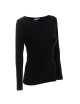 Crimson cut women`s t-shirt LADIES` VOYAGE PLUS BLACK with logo for companies