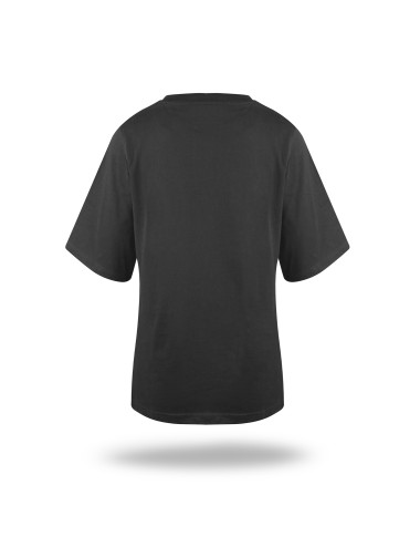 Crimson cut women`s t-shirt LADIES` EXTREME BLACK with logo embroidery