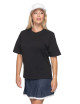 Purpurrot geschnittenes LADIES` EXTREME BLACK Damen-T-Shirt mit Logo-Stickerei