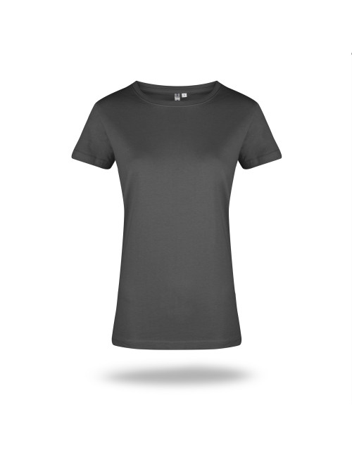 Geffer Damen T-Shirt GEFFER 205 GRAU mit Logo, Stickerei, Aufdruck