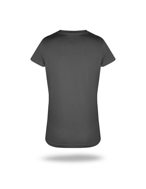 Geffer Damen T-Shirt GEFFER 205 GRAU mit Logo, Stickerei, Aufdruck