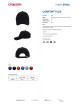 Baseballkappe im purpurroten Schnitt COMFORT PLUS BLACK mit Logo-Stickerei