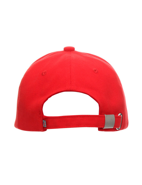 Purpurrot geschnittene COMFORT PLUS RED-Baseballkappe mit Logo-Stickdruck