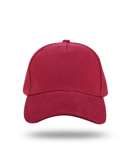 Purpurrot geschnittene COMFORT PLUS-Kappe mit Stickerei und Logo