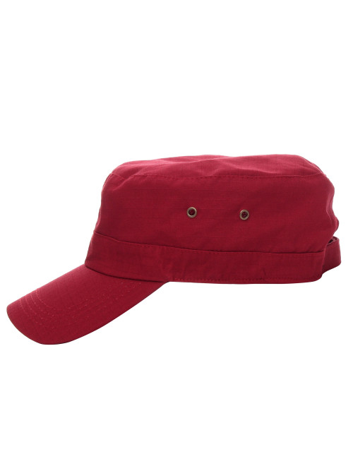 Crimson cut cap ARMY/RANGER DARK RED with logo embroidery