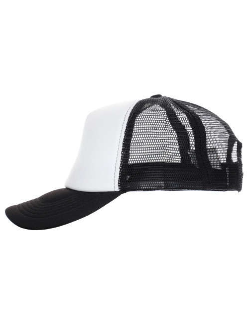 Promostars cap NET BLACK/WHITE embroidery logo print