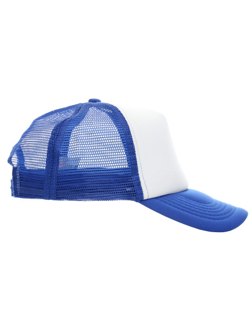 Promostars cap NET CORNFLOWER/WHITE embroidery logo print