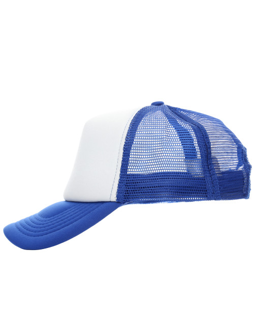 Promostars cap NET CORNFLOWER/WHITE embroidery logo print
