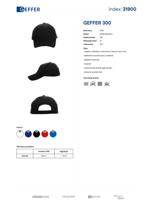 Cap 300 black Geffer