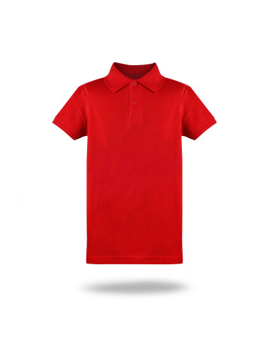 Promostars dziecięca POLO KID CZERWONY z własnym nadrukiem, logo