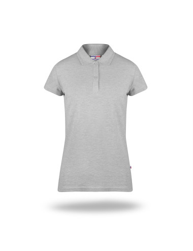 Promostars Women`s POLO LADIES` COTTON LIGHT GRAY MELANGE logo transfer