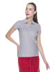 Promostars Women`s POLO LADIES` COTTON LIGHT GRAY MELANGE logo transfer