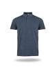 Karmesinrot geschnittenes HERREN-POLO FRANK NAVY BLUE RAIN zum Bedrucken, Logo, Sticken