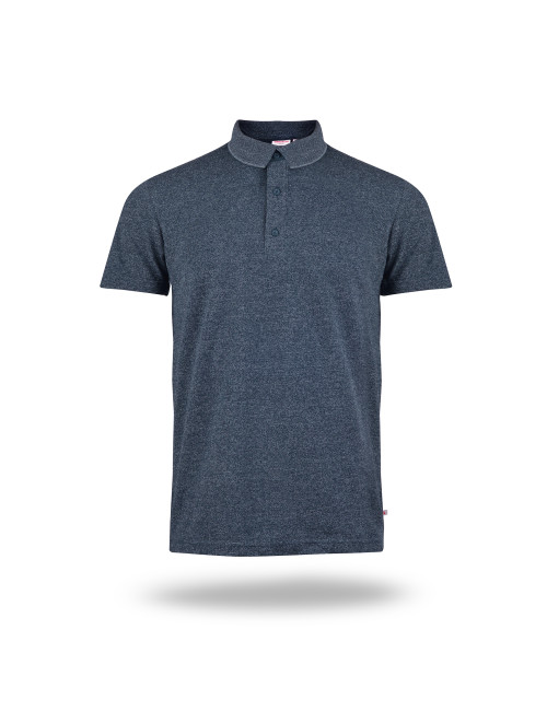 Karmesinrot geschnittenes HERREN-POLO FRANK NAVY BLUE RAIN zum Bedrucken, Logo, Sticken