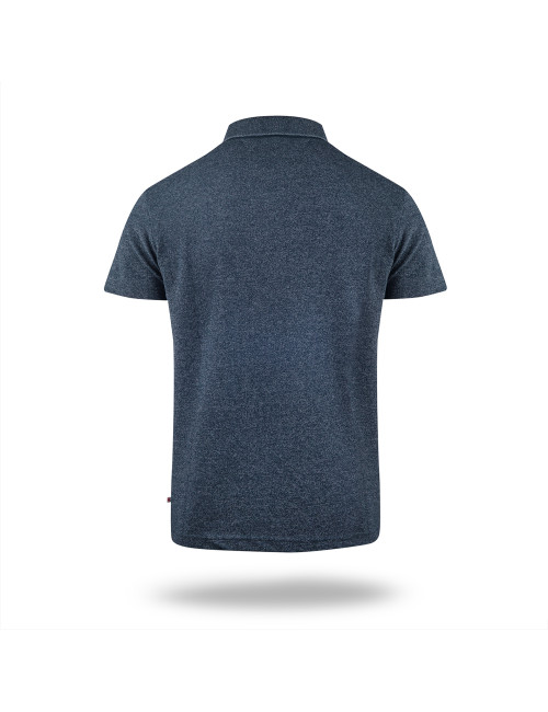 Karmesinrot geschnittenes HERREN-POLO FRANK NAVY BLUE RAIN zum Bedrucken, Logo, Sticken