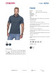 Karmesinrot geschnittenes HERREN-POLO FRANK NAVY BLUE RAIN zum Bedrucken, Logo, Sticken